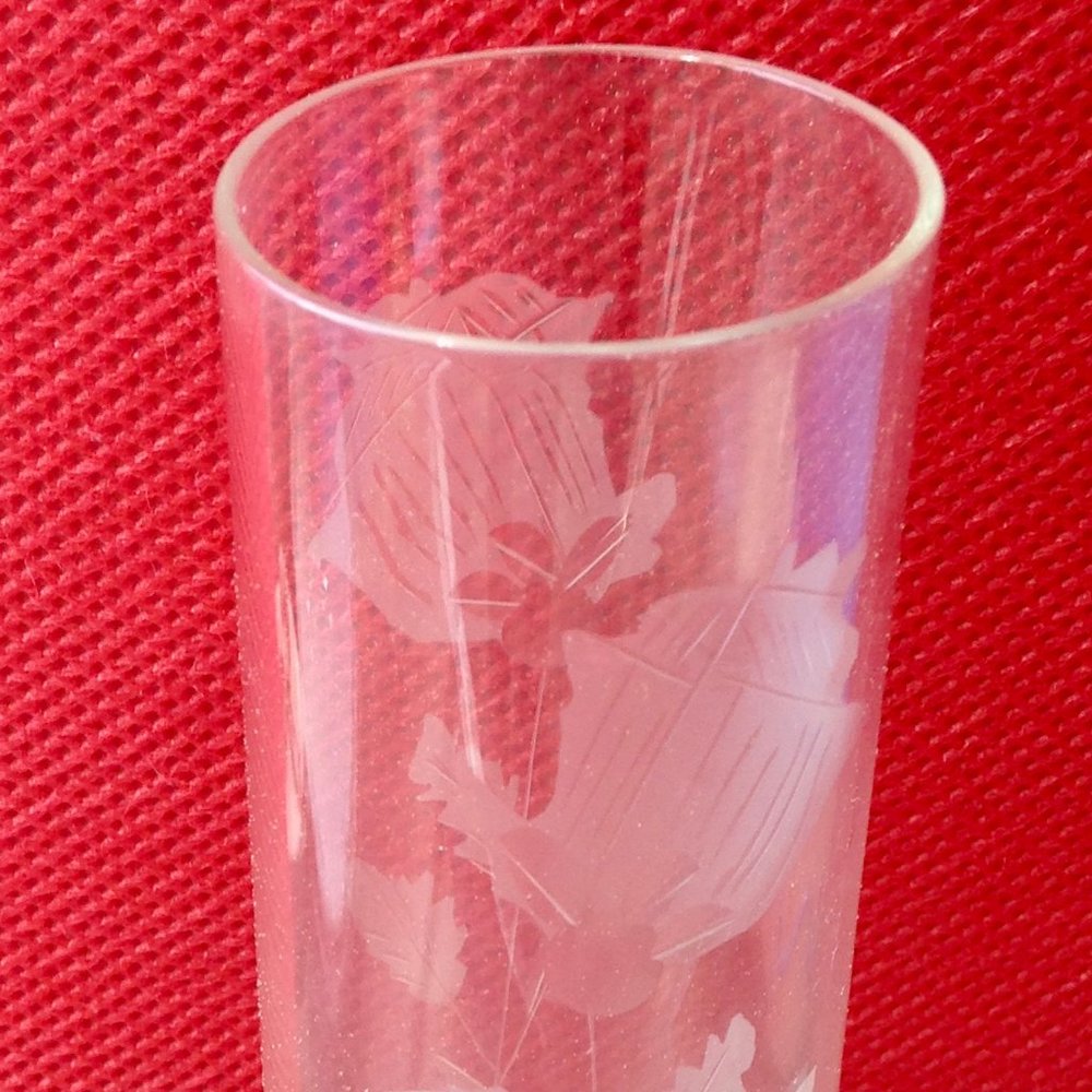7" Height Glass Cylinder Bud Vase